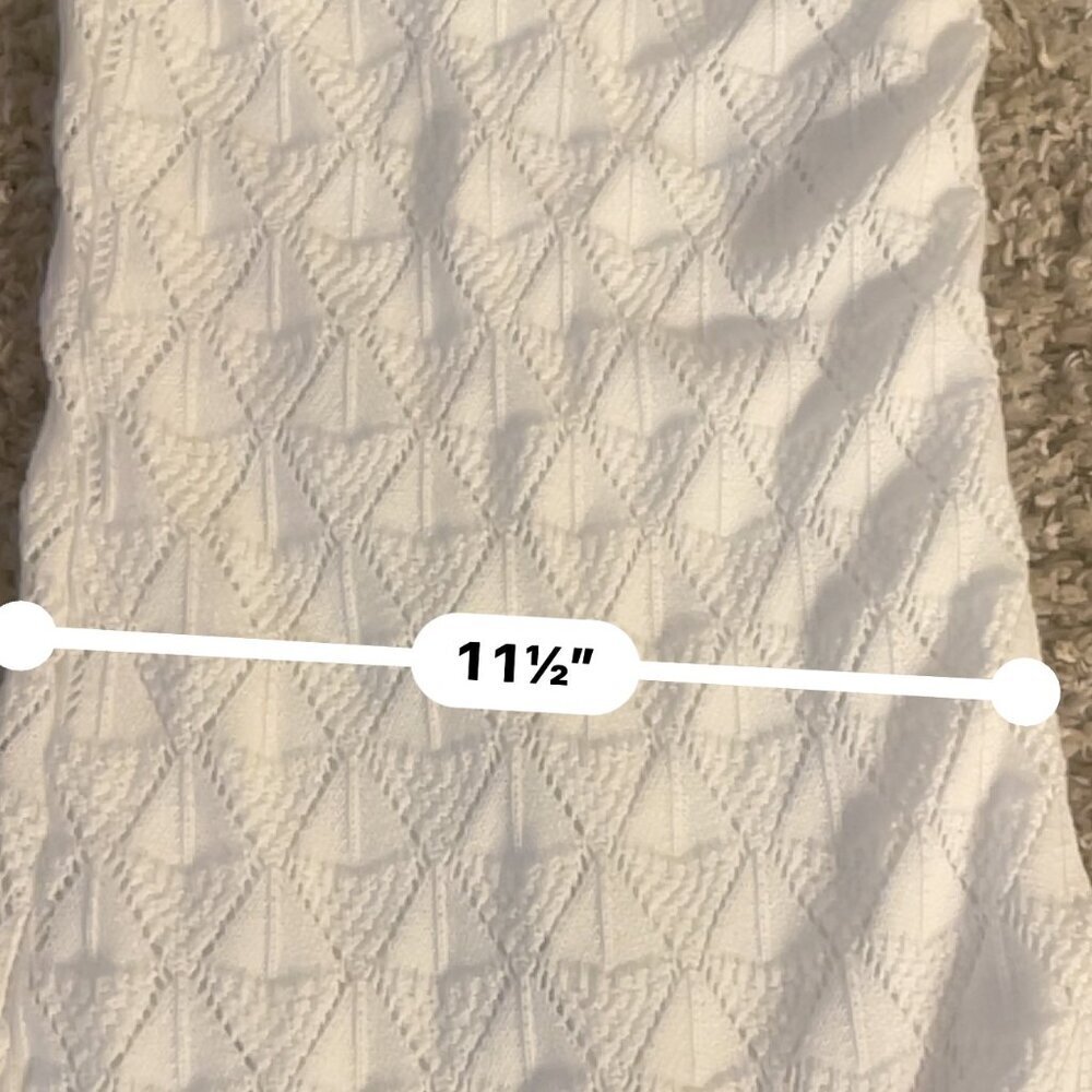Willow & Wind White Textured Knit Midi Dress XS Spaghetti Strap V Neck Lined - Picture 5 of 9